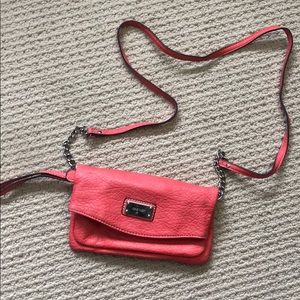 Nine West coral mini fold over crossbody